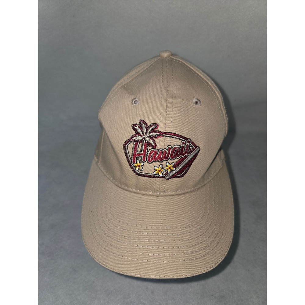 Surfware Hawaiian Classics Hawaii Embroidered Tan Cotton Baseball Cap Hat Mens